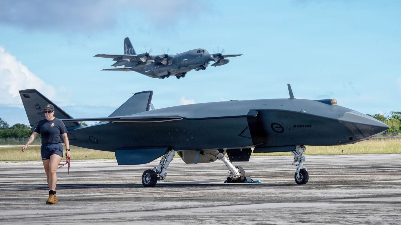 Boeing MQ-28 Ghost Bat Flies at Valiant Shield